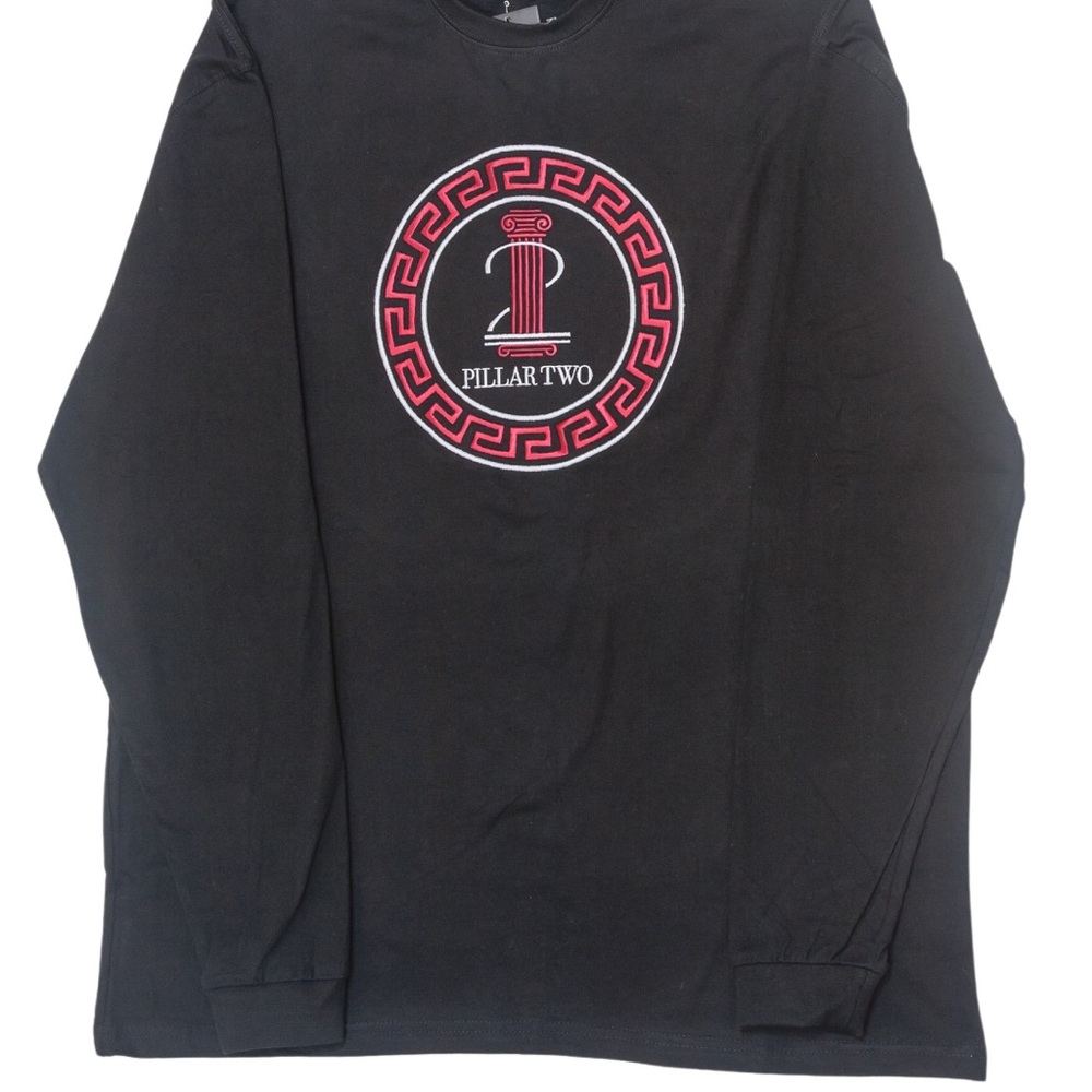 Pillar2 Black/Burgundy Crew Neck